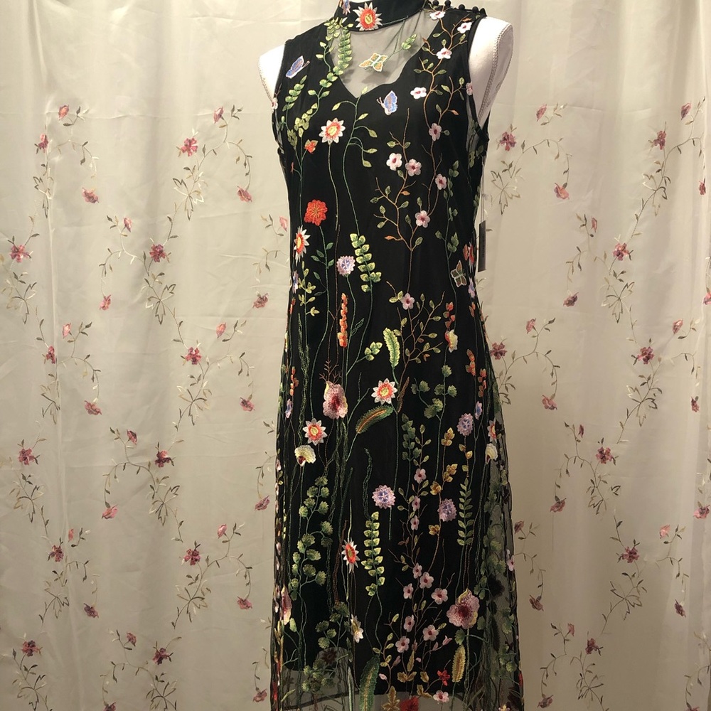 NWT Ecru Embroidered Dress - Picture 1 of 15